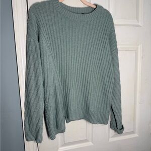 Simply Vera Vera Wang Ribbed Crewneck Sweater in Seafoam
